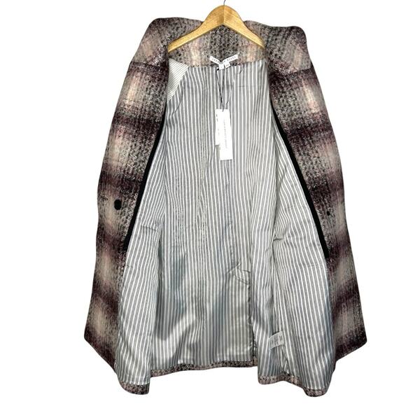 VERONICA BEARD Deena Wool Plaid Double Breasted Dickey Coat - Picture 7 of 11